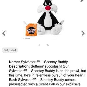 Scentsy Sylvester Buddy Plush - Black and White